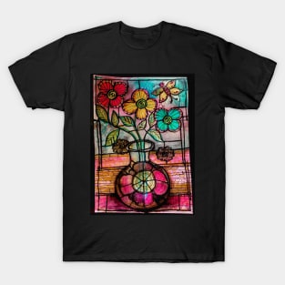 Three Jewels Flower Mandala T-Shirt